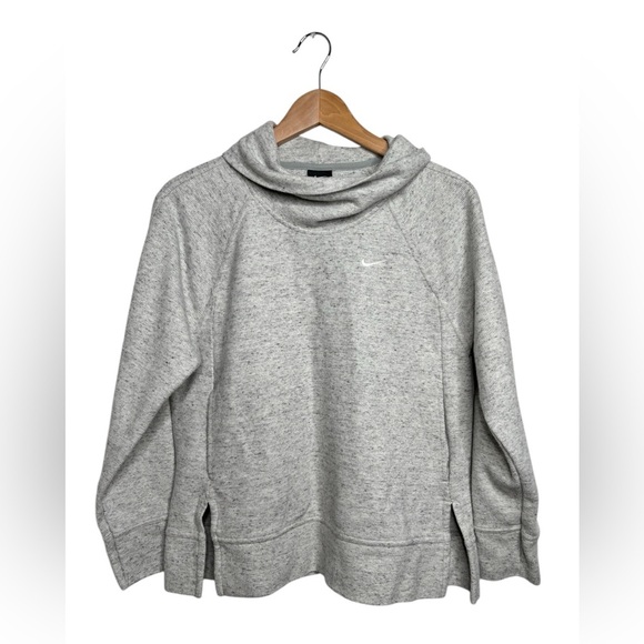 Nike Therma Fleece Cowl Neck Sweatshirt Gray size Small - Picture 1 of 7